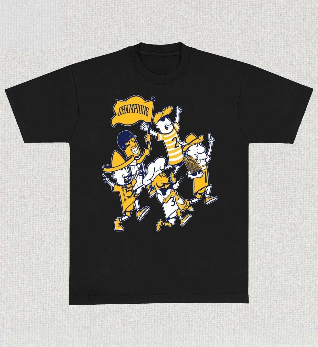 Milwaukee Brewers Sausage World Champions pocket t-shirt with chest pocket and sausage race graphic