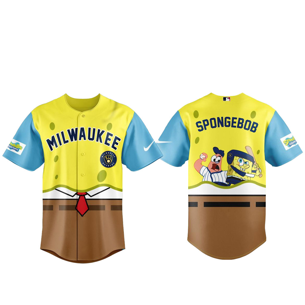 Milwaukee Brewers SpongeBob Night Baseball Jersey 2026