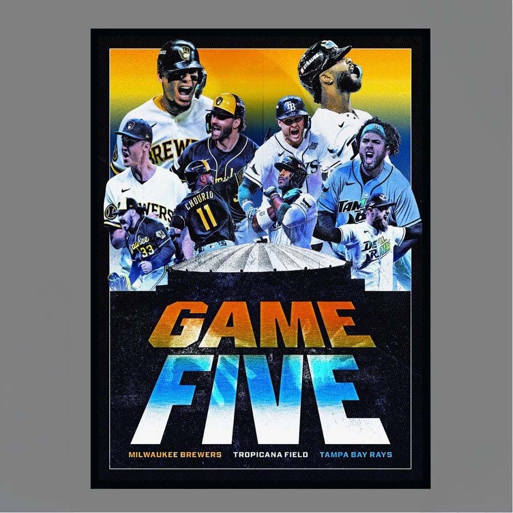 Milwaukee Brewers vs Tampa Bay Rays Game Five Tropicana Field World Series 2026 Poster