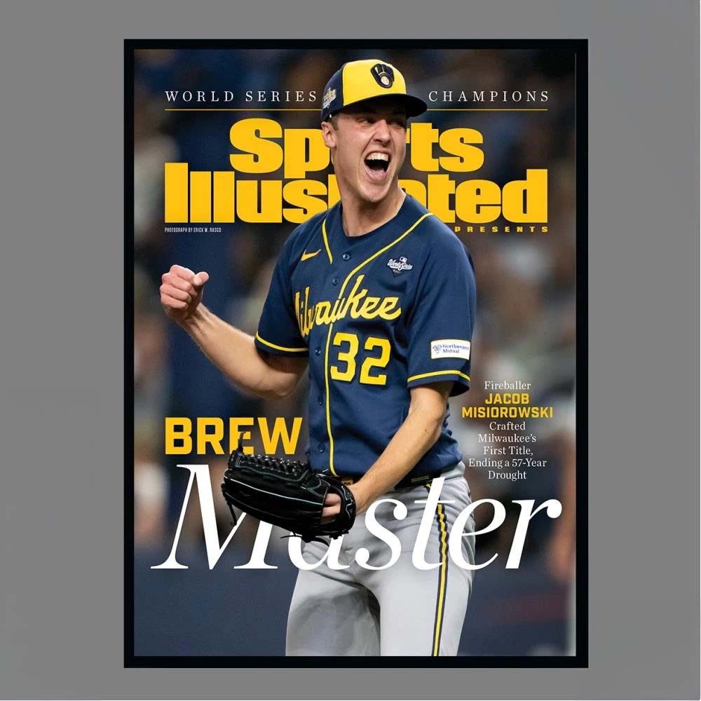 Milwaukee Brewers World Series Champions Sports Illustrated Jacob Misiorowski Poster