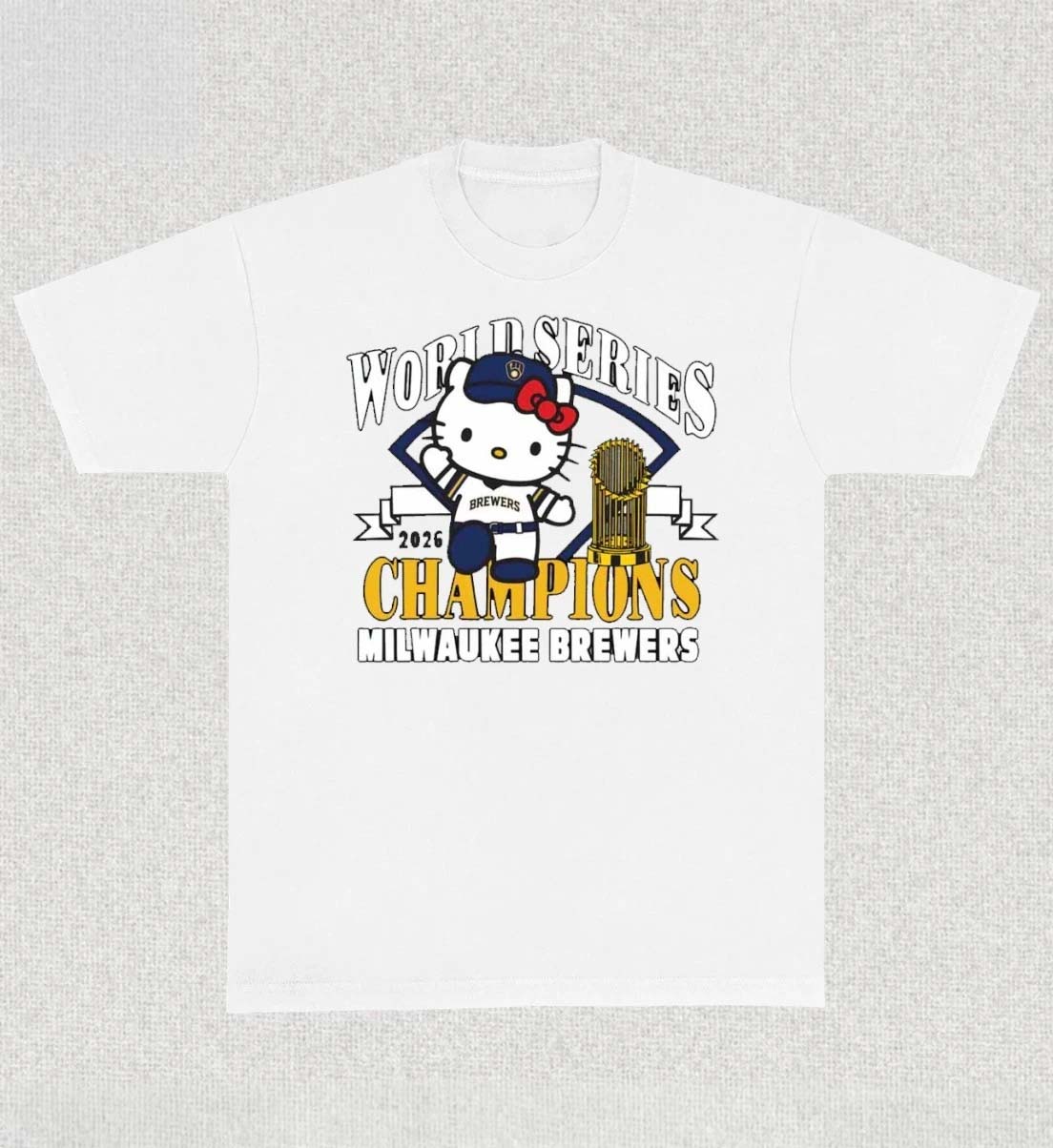 Milwaukee Brewers x Hello Kitty 2026 World Series Champions TShirt