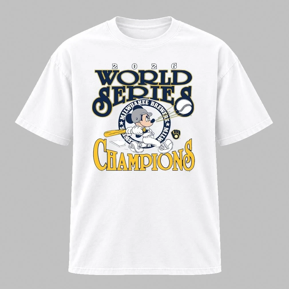 Milwaukee Brewers x Mickey Mouse 2026 World Series Champions TriBlend Shirt