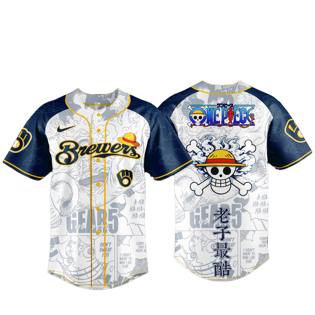 Milwaukee Brewers x One Piece Night 2026 Baseball Jersey