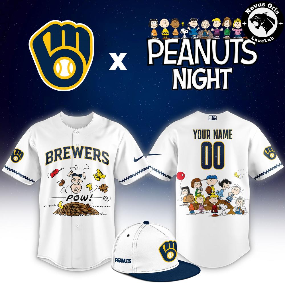 Milwaukee Brewers x Peanuts Night Limited Edition Baseball Jersey