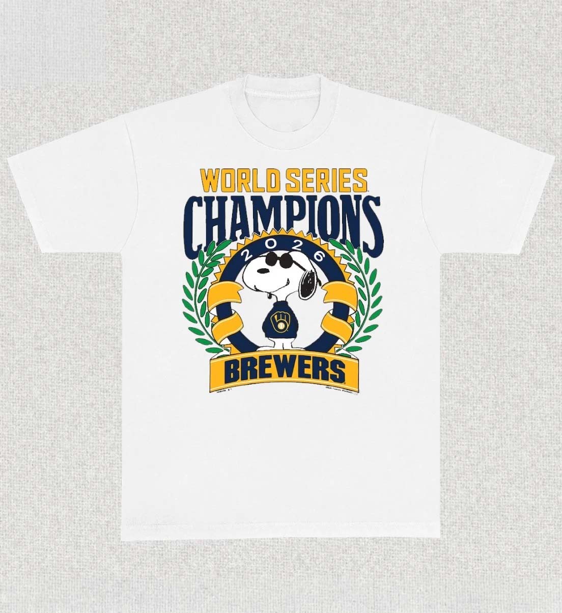 Milwaukee Brewers x Snoopy Homage 2026 World Series Champions TShirt