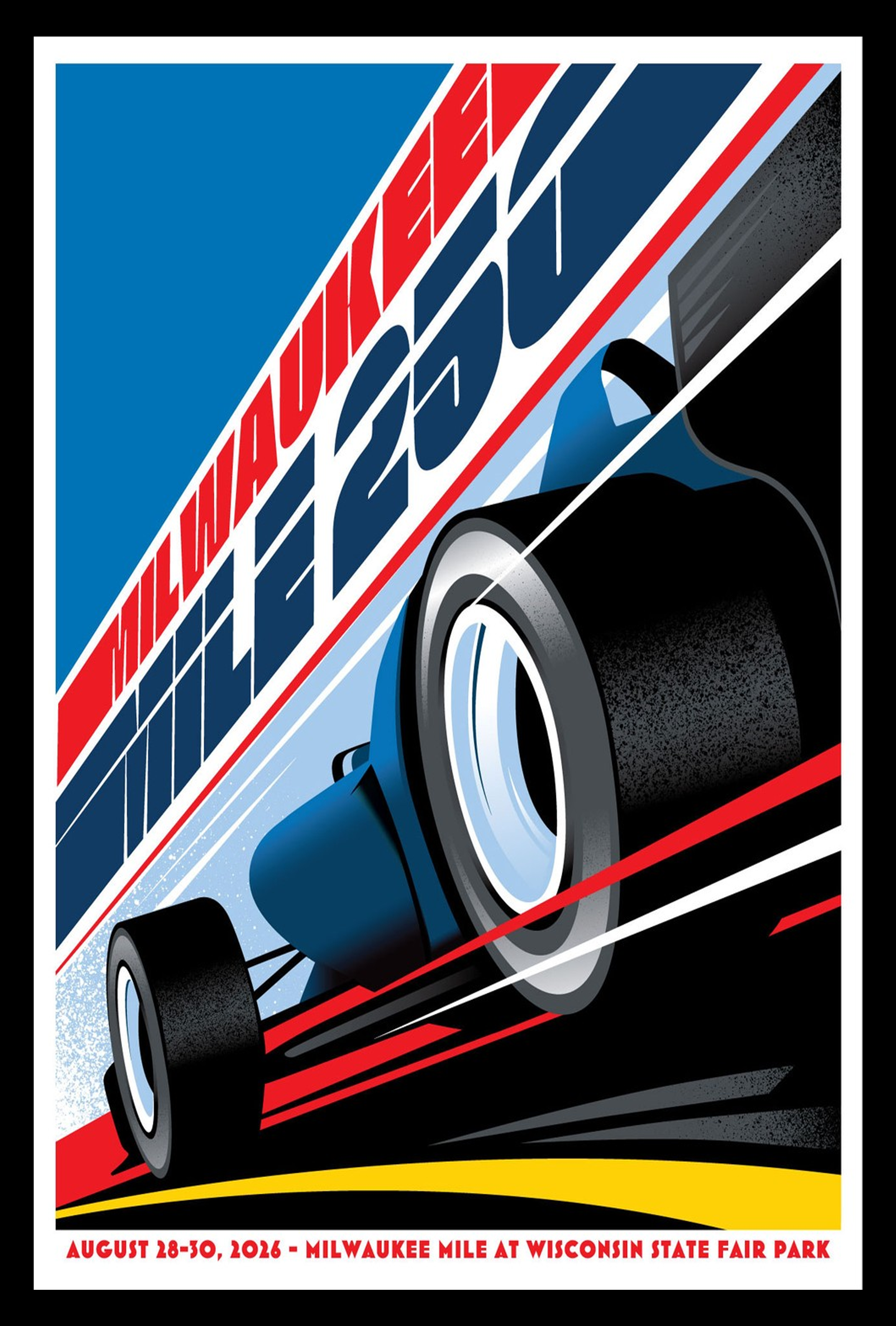Milwaukee Mile 250 August 28-30 2026 Milwaukee Mile West Allis Poster Exclusive Merch