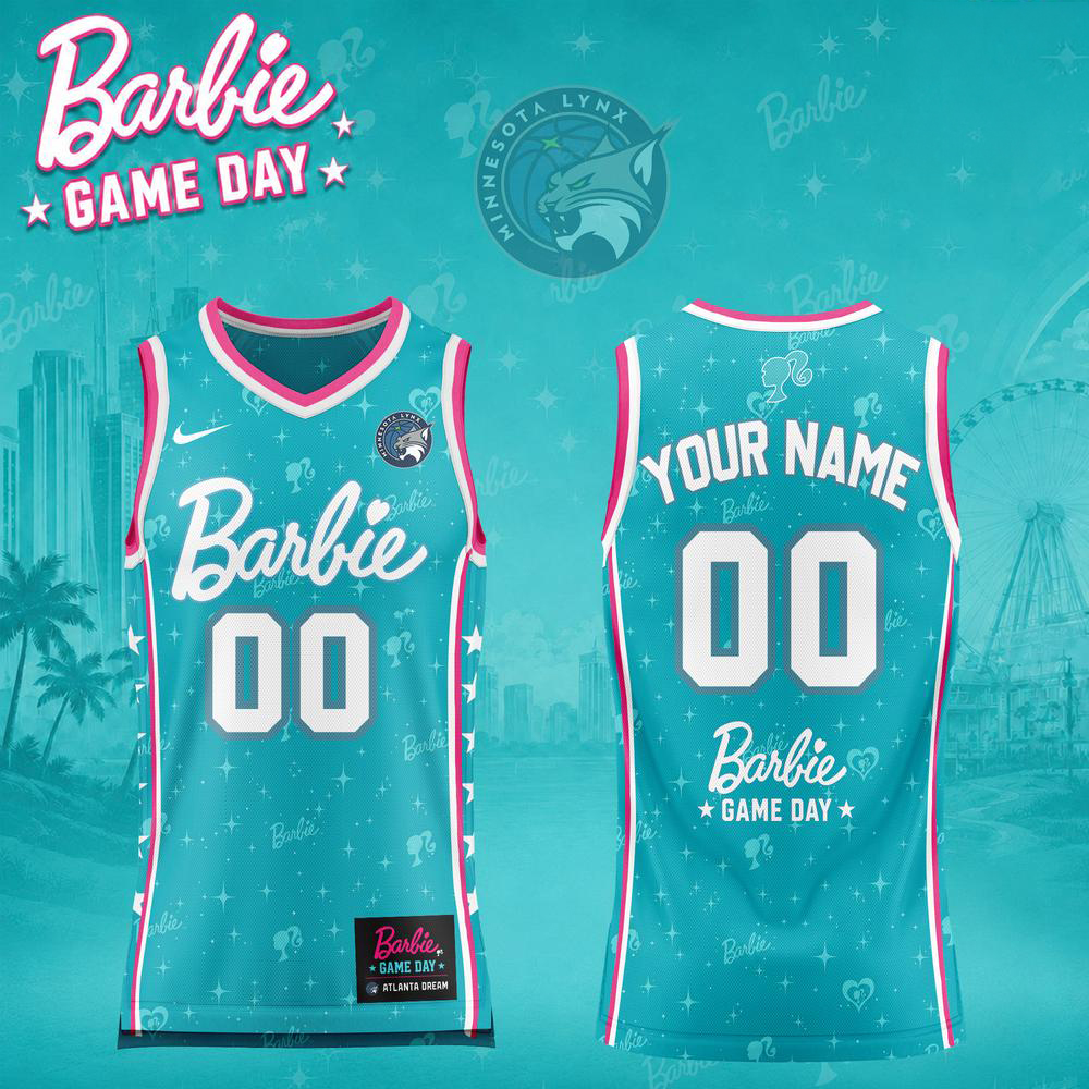 Minnesota Lynx Barbie Teal Basketball Game Day Jersey