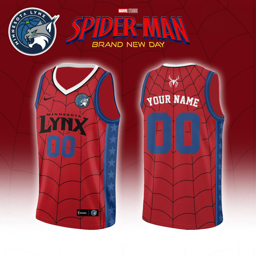 Minnesota Lynx x SpiderMan Brand New Day Special Edition 2026 Jersey Apparel 1 - Unicasport Minnesota Lynx x SpiderMan Brand New Day Special Edition 2026 Jersey Apparel