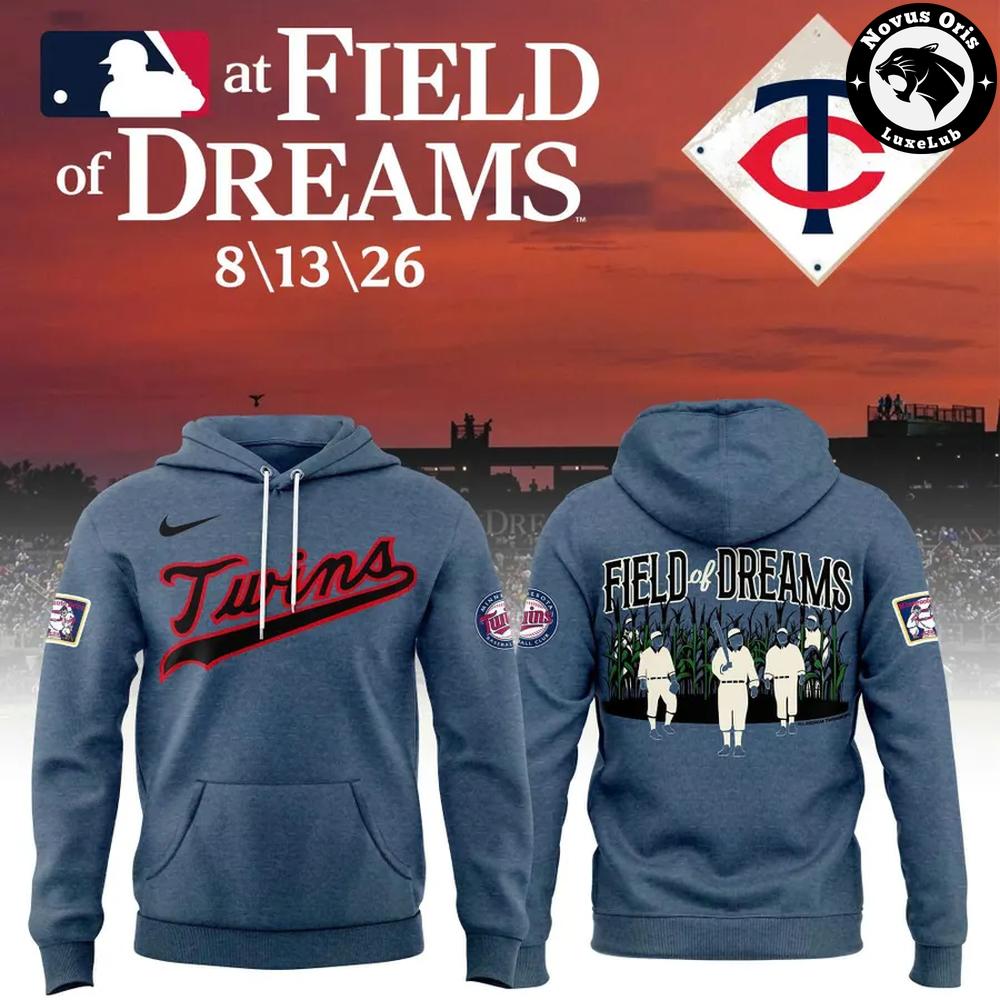 Minnesota Twins 2026 MLB at Field of Dreams Game Hoodie 1 - Unicasport Minnesota Twins 2026 MLB at Field of Dreams Game Hoodie
