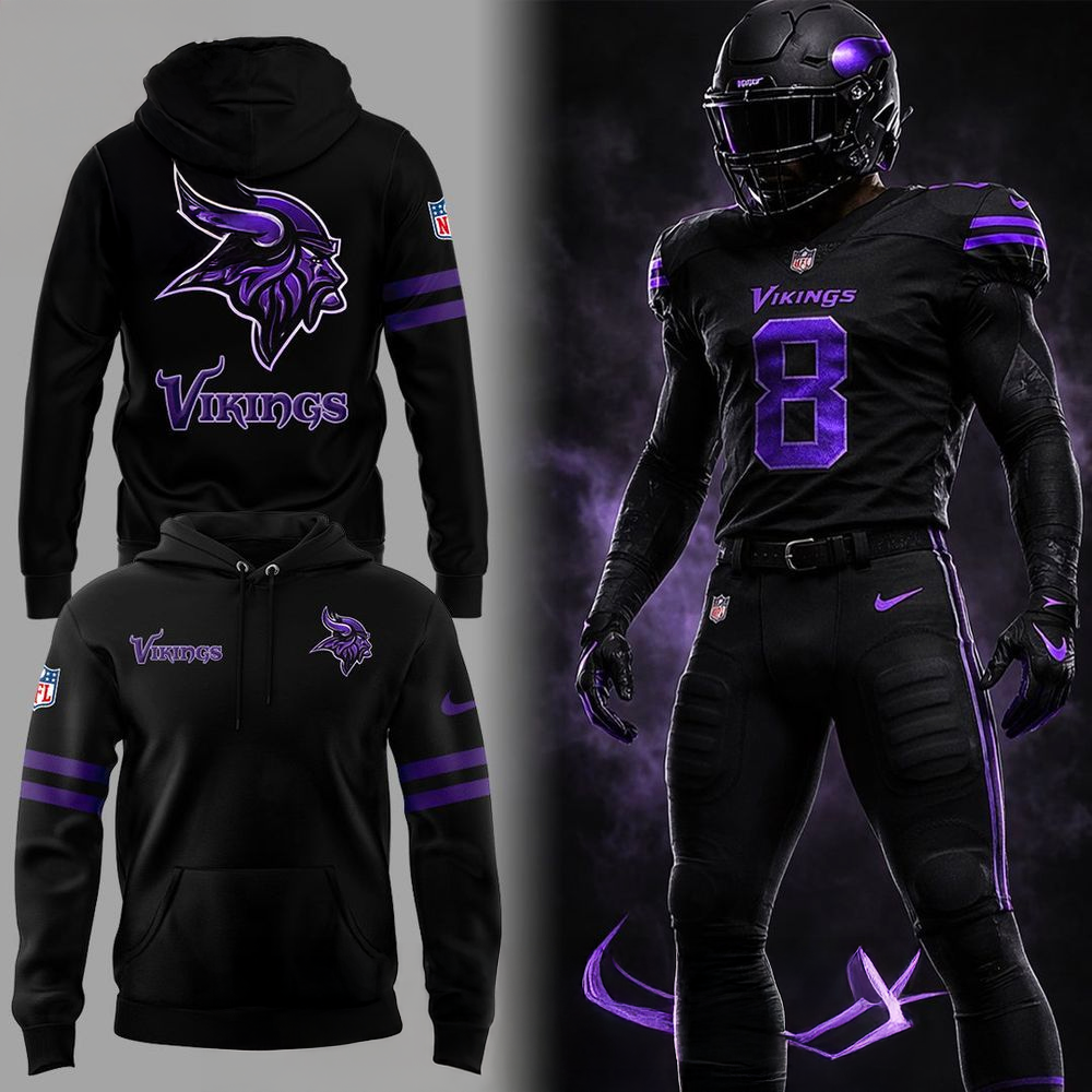 Minnesota Vikings Black Out 2026 Hoodie