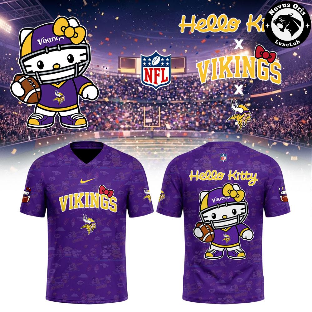 Minnesota Vikings x Hello Kitty 2026 Crossover Graphic Football Jersey 1 - Unicasport Minnesota Vikings x Hello Kitty 2026 Crossover Graphic Football Jersey