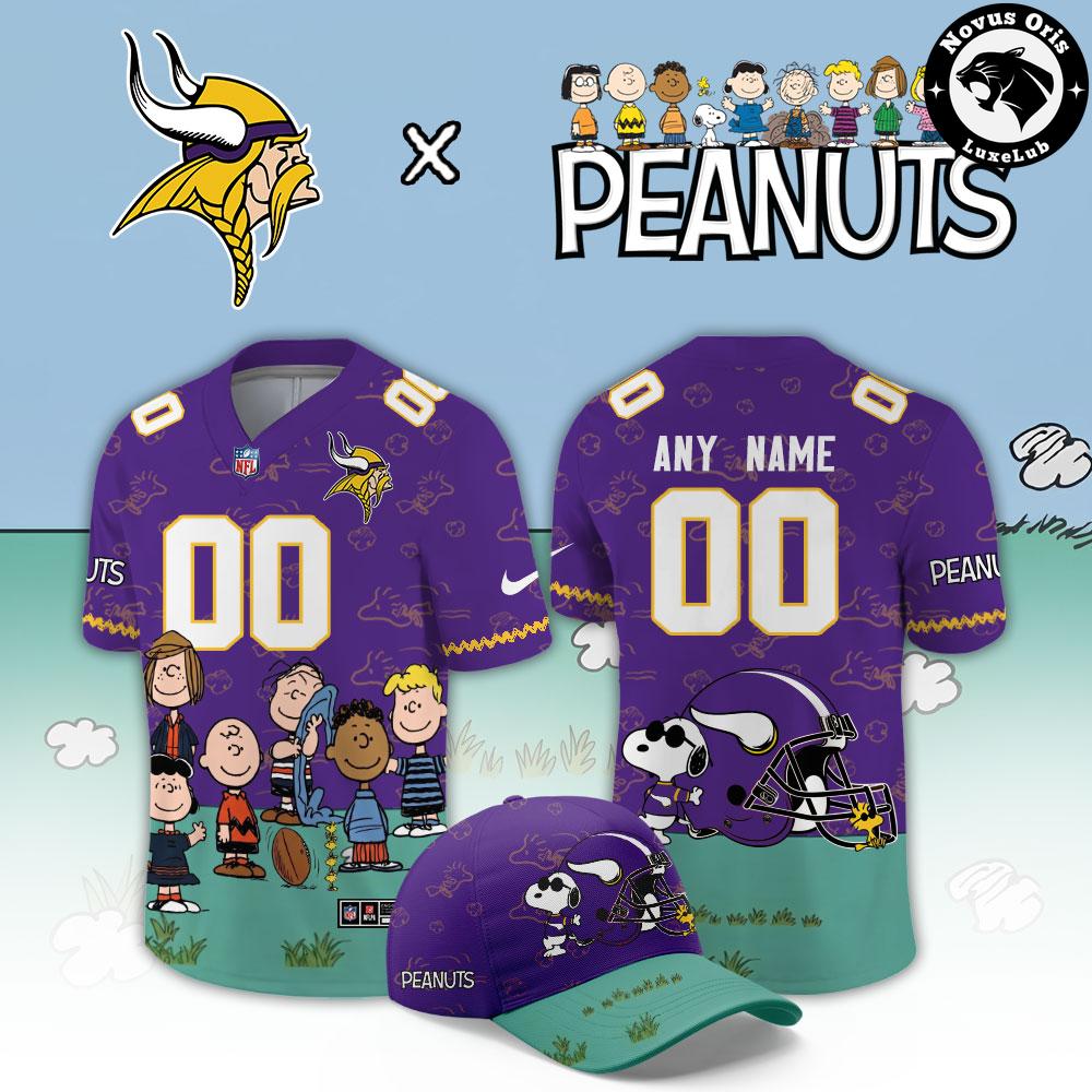 Minnesota Vikings x Peanuts Snoopy 2026 Custom Limited Football Jersey 1 - Unicasport Minnesota Vikings x Peanuts Snoopy 2026 Custom Limited Football Jersey