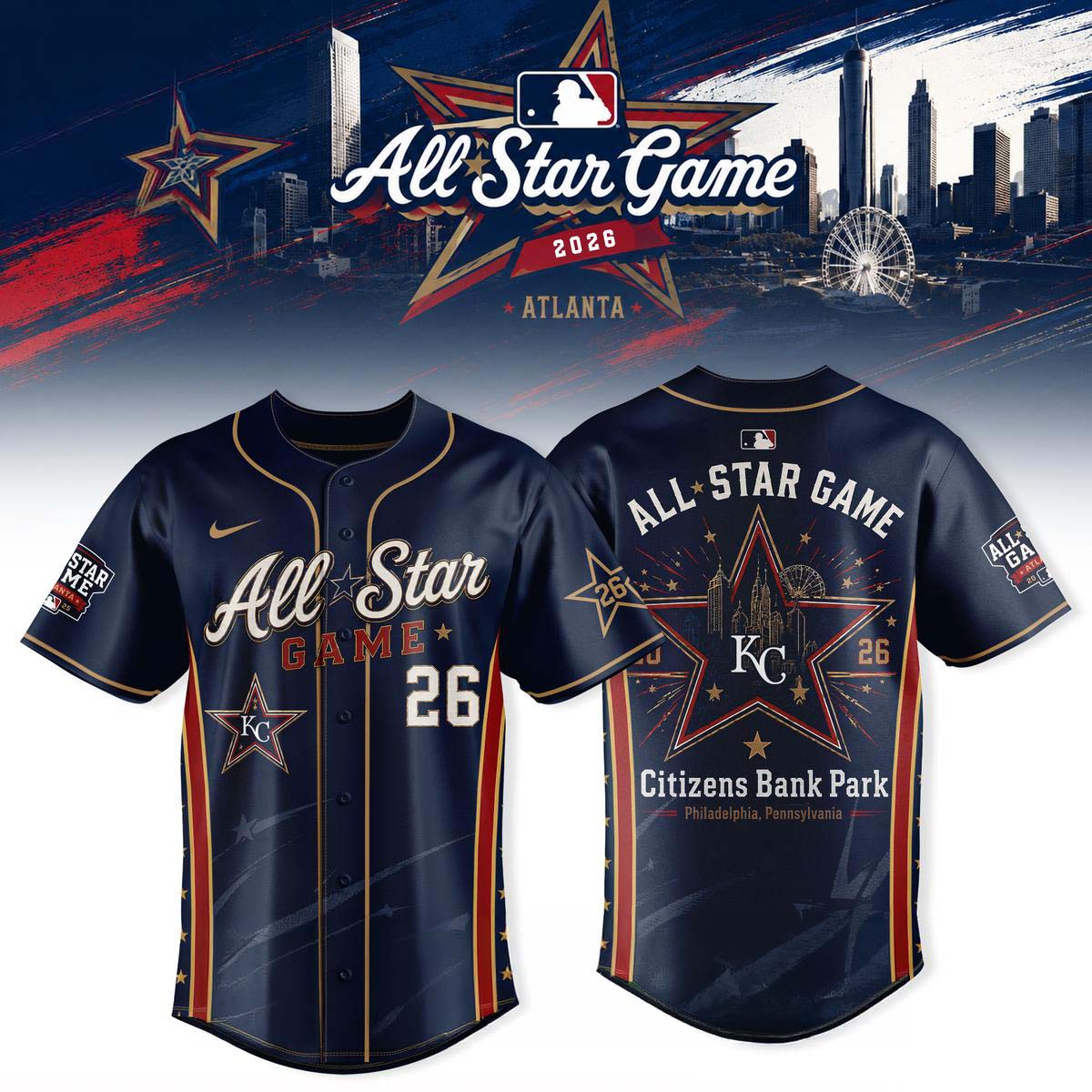 Kansas City Royals Inspired MLB All Star Game 2026 Baseball Jersey - Best Gift for Fans