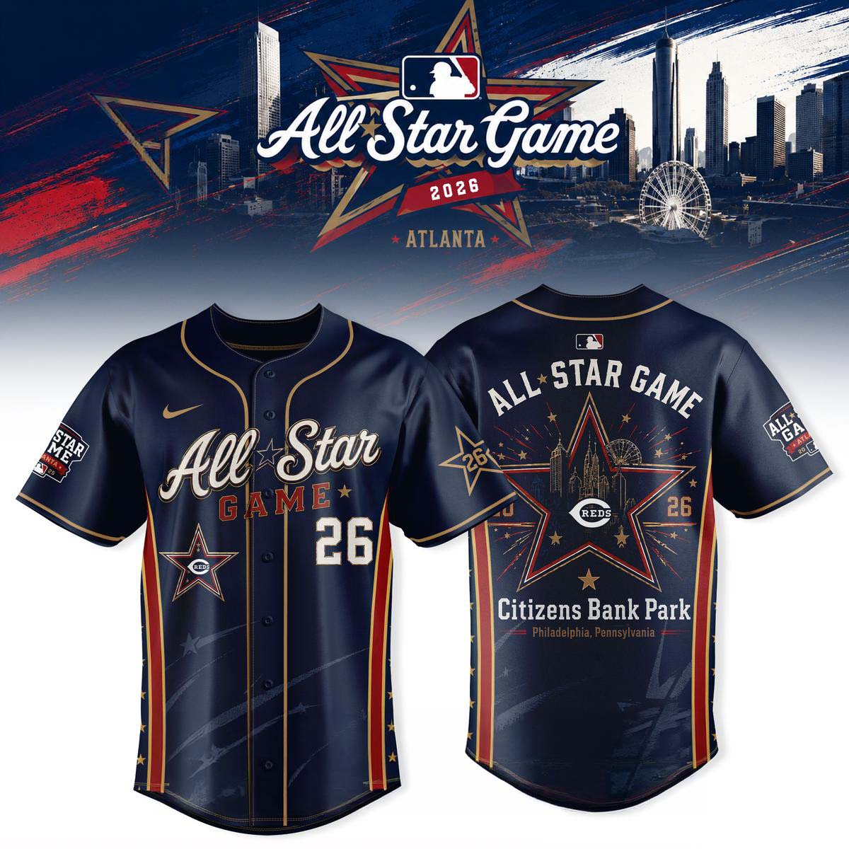 Philadelphia Phillies Inspired MLB All Star Game 2026 Baseball Jersey - Best Gift for Fans