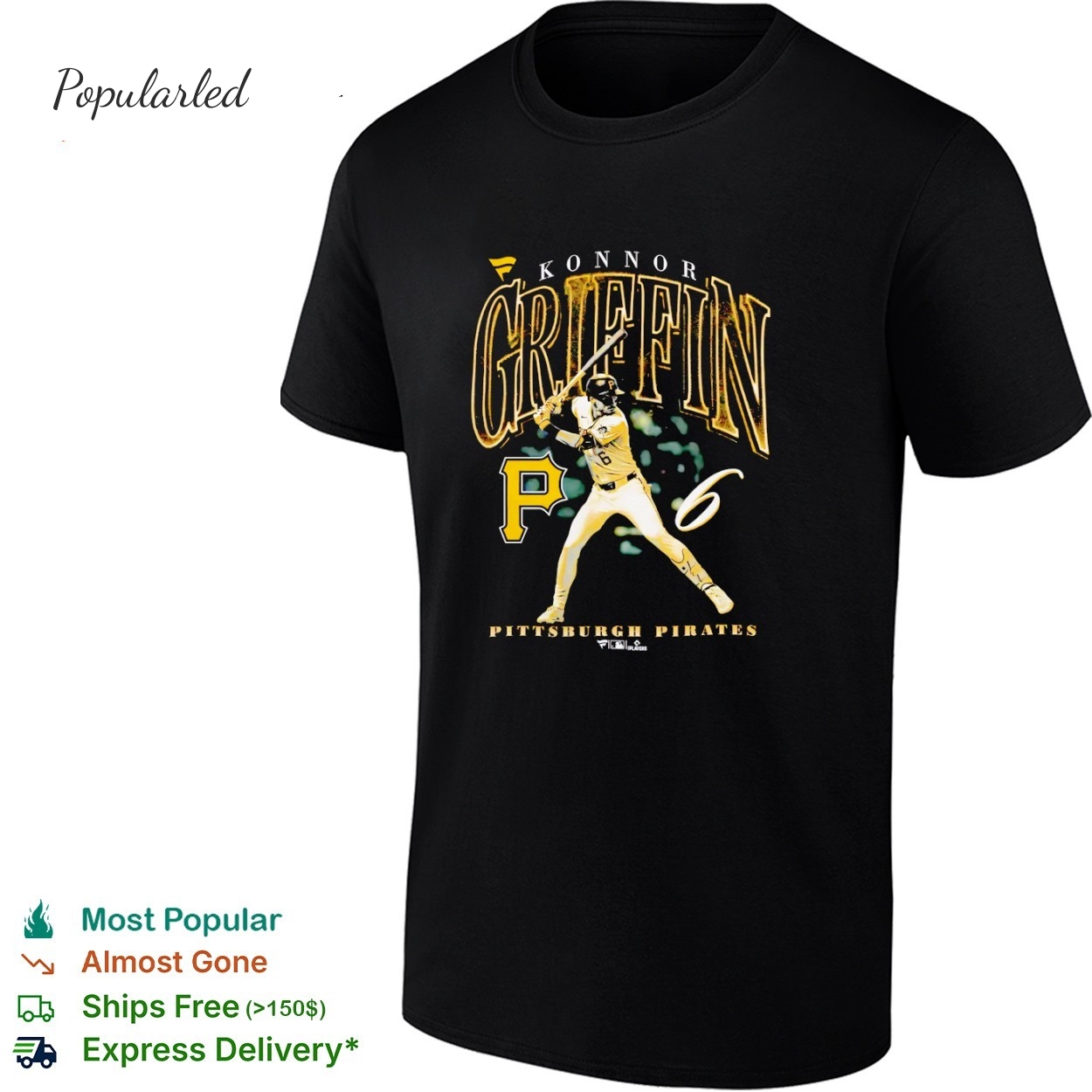 MLB Konnor Griffin Black Pittsburgh Pirates Hype shirt