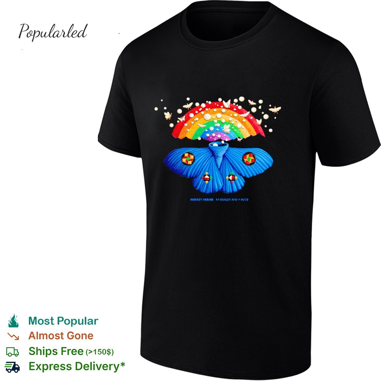 Modest mouse an eraser and a maze rainbow moth shirt