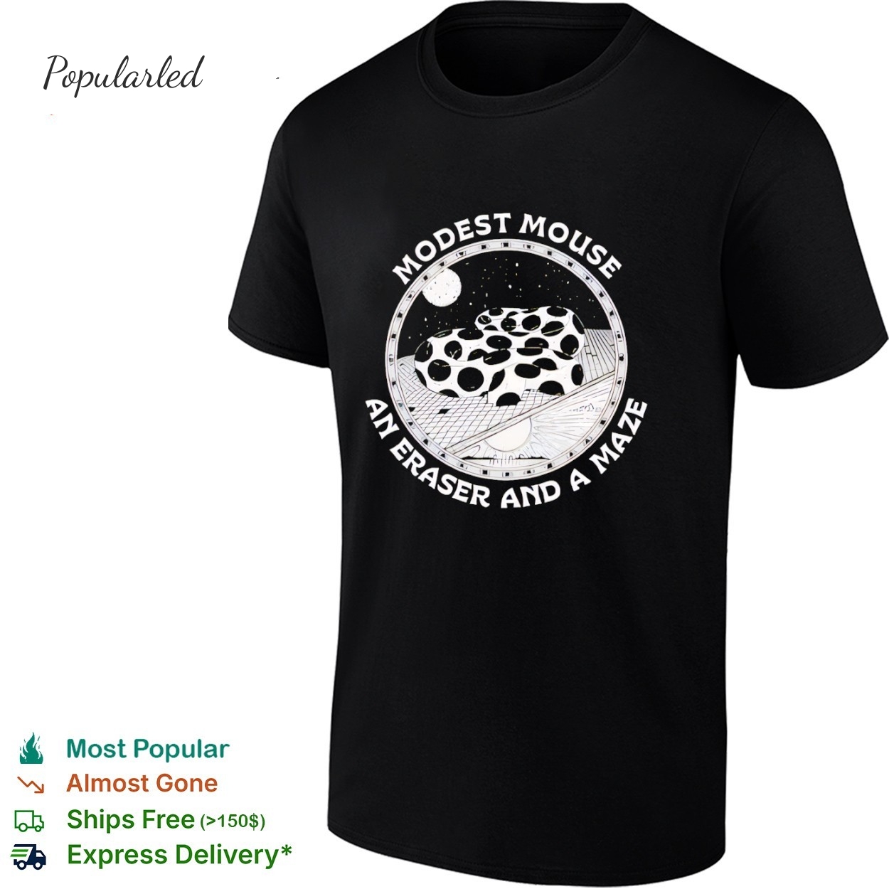 Modest mouse an eraser and a maze shirt