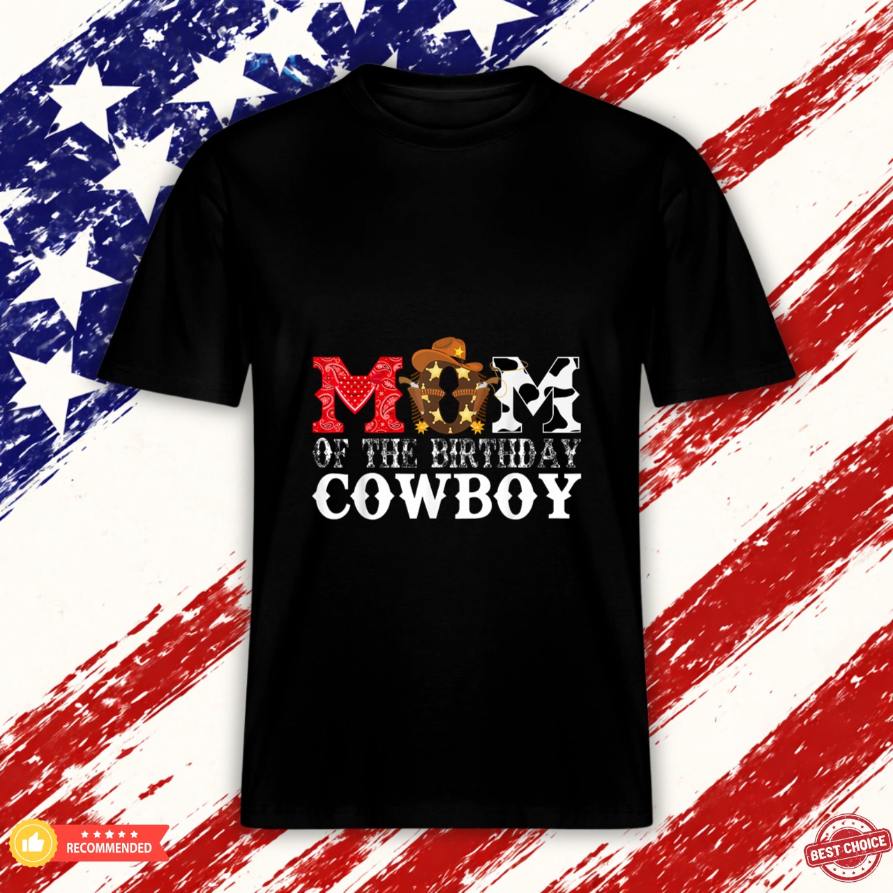 Mom 1st First Birthday Cowboy Western Rodeo Party Matching Graphic Shirt