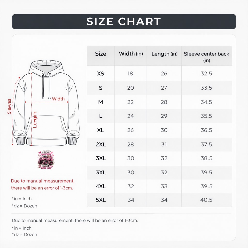 Monster Mama Just Another Manic Mom Day Mom Life Graphic Hoodie - Image 4