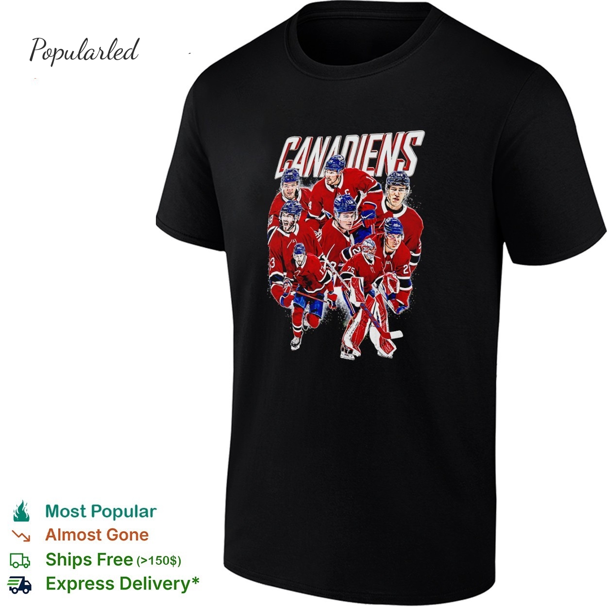 Montreal Canadiens ice hockey 2026 Playoffs Team Collage graphic shirt