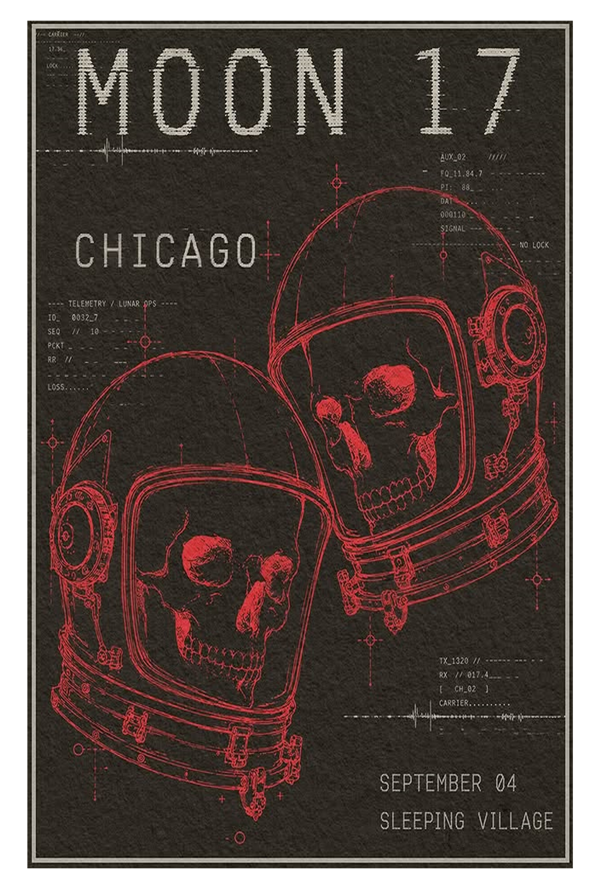 Moon 17 Sep 4 2026 Sleeping Village Chicago IL Concert Poster Limited Merch