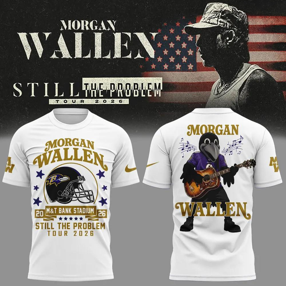 Morgan Wallen White Football Fan Graphic T Shirt