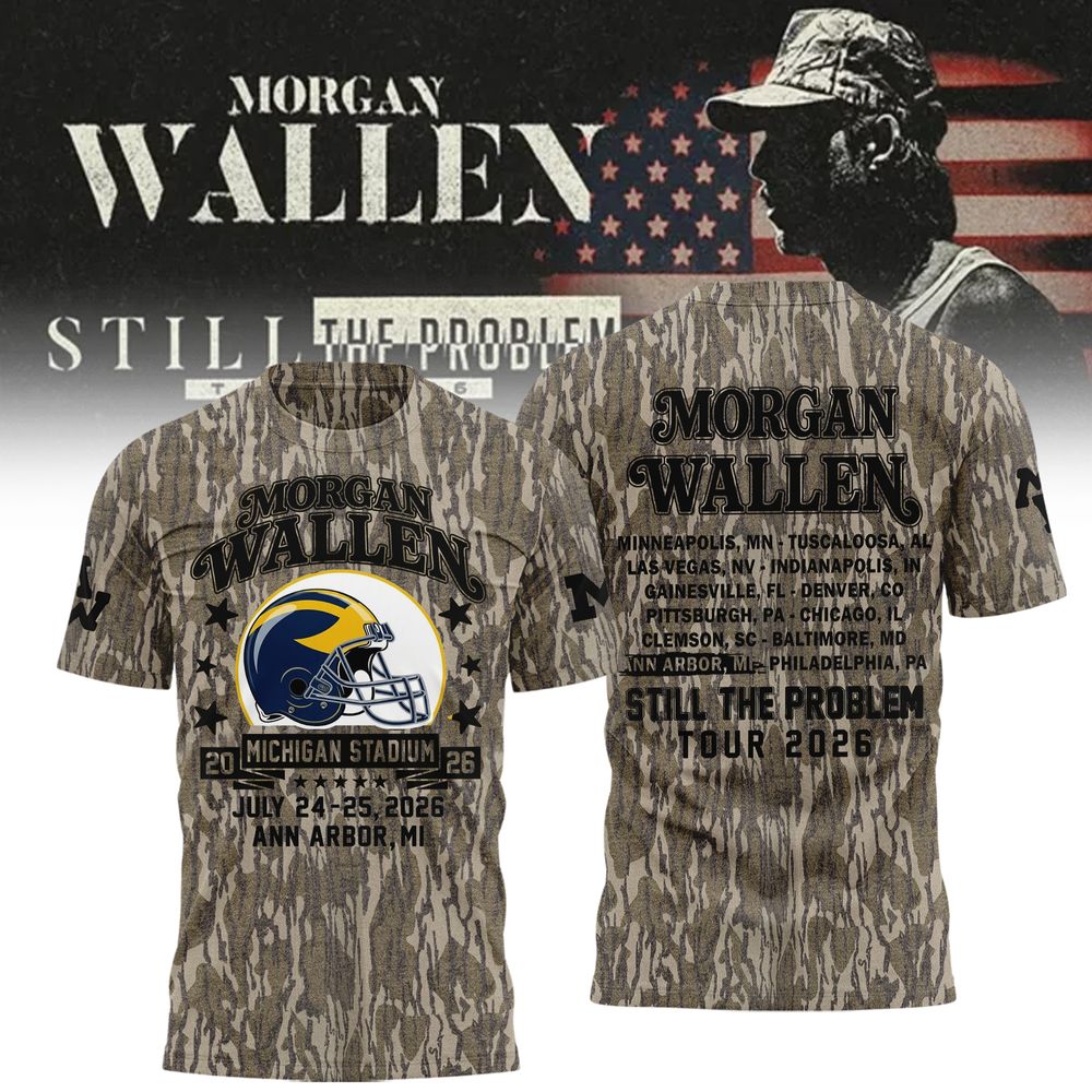 Morgan Wallen x Michigan Wolverines Football Still The Problem Tour 2026 Shirt