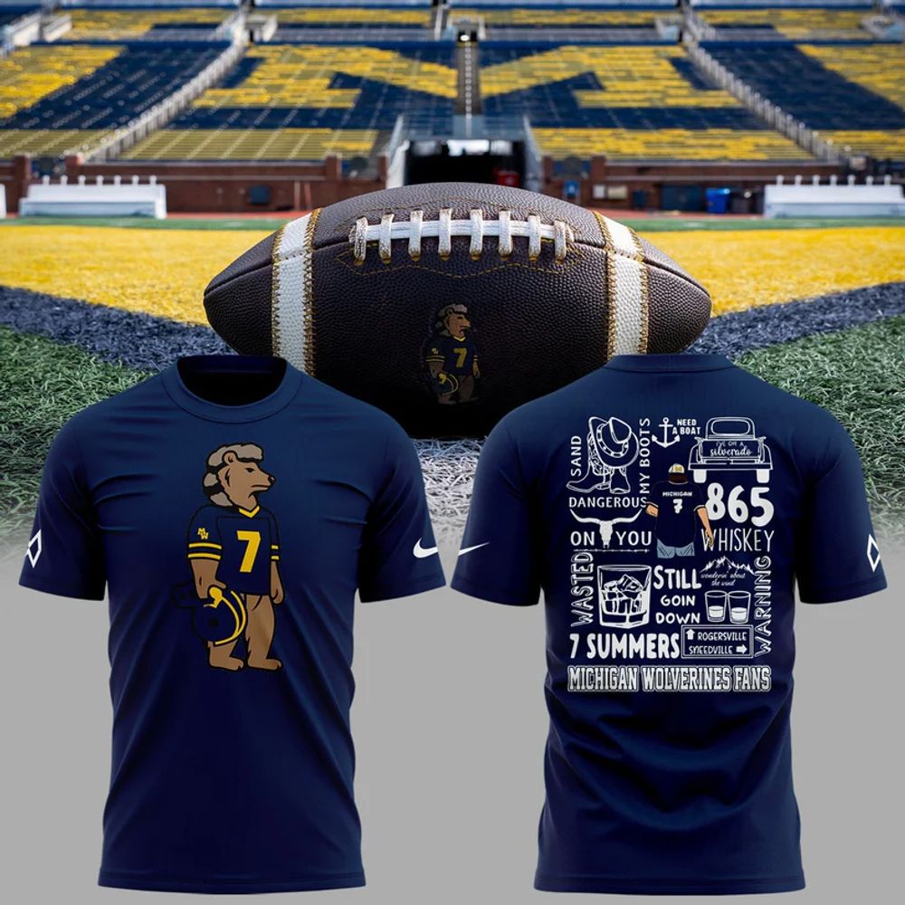 Morgan Wallen x Michigan Wolverines Still The Problem Tour Navy Shirt 2026