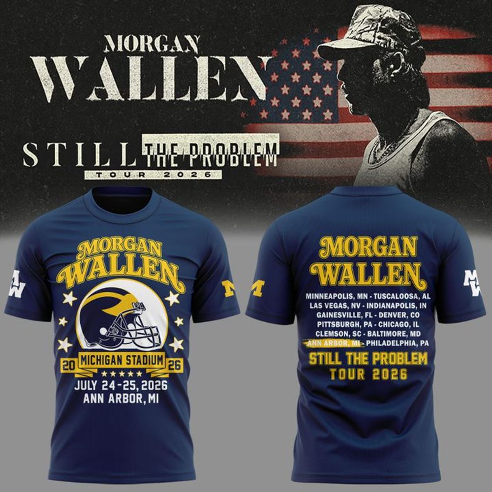 Morgan Wallen x Michigan Wolverines Tour 2026 Michigan Stadium Special Shirt