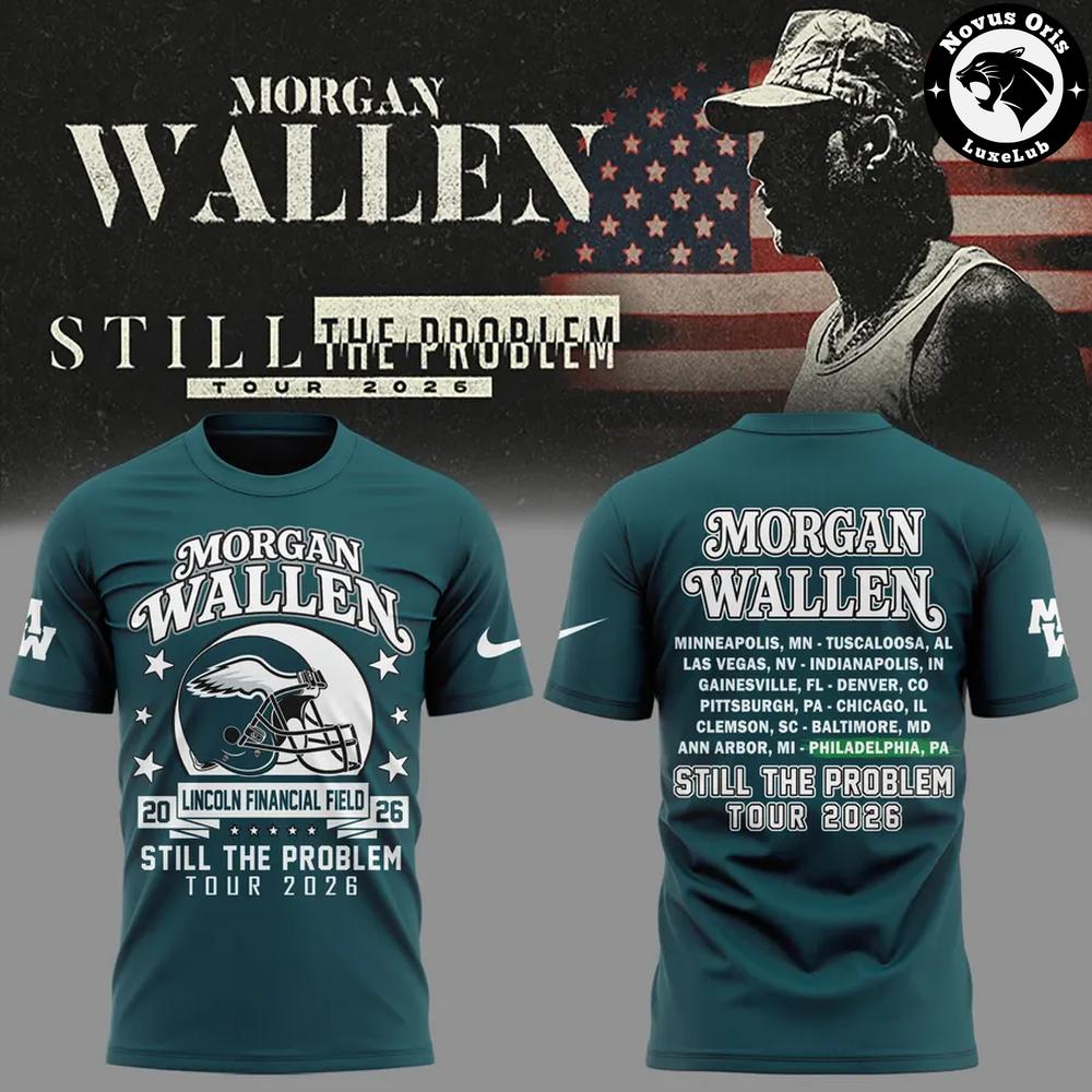 Morgan Wallen x Philadelphia Eagles Still The Problem Tour 2026 Baseball Jersey 1 - Unicasport Morgan Wallen x Philadelphia Eagles Still The Problem Tour 2026 Baseball Jersey