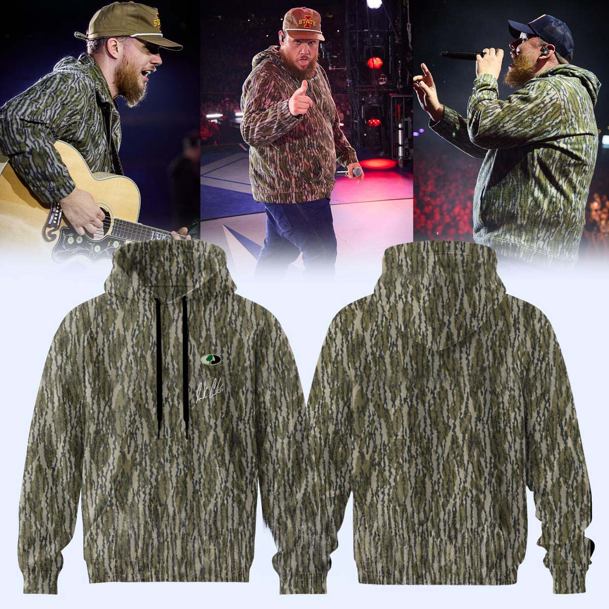 Luke Combs My Kinda Saturday Night Tour 2026 Hoodie Mossy Oak Bottomland Gift for Fans