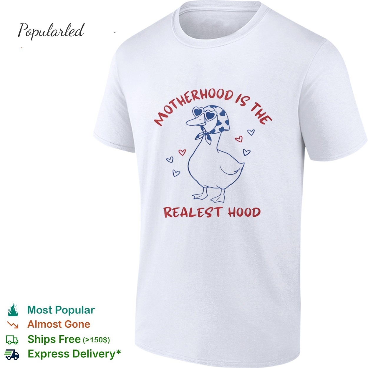 Motherhood is the realest hood mother duck shirt