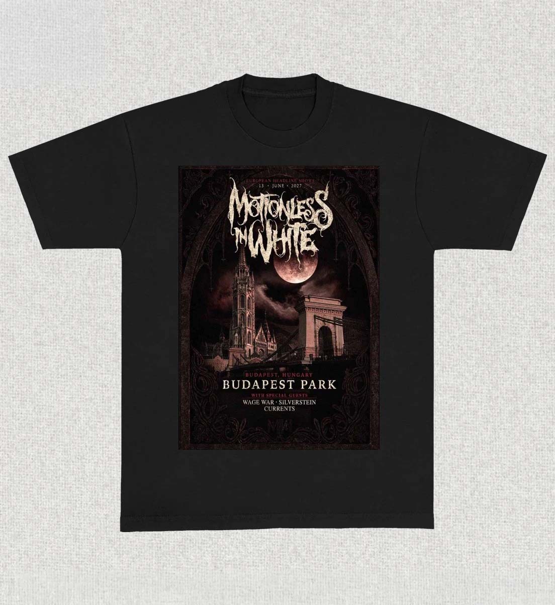 Motionless In White Meo Arena 2027 Lisbon Portugal July 7th TShirt