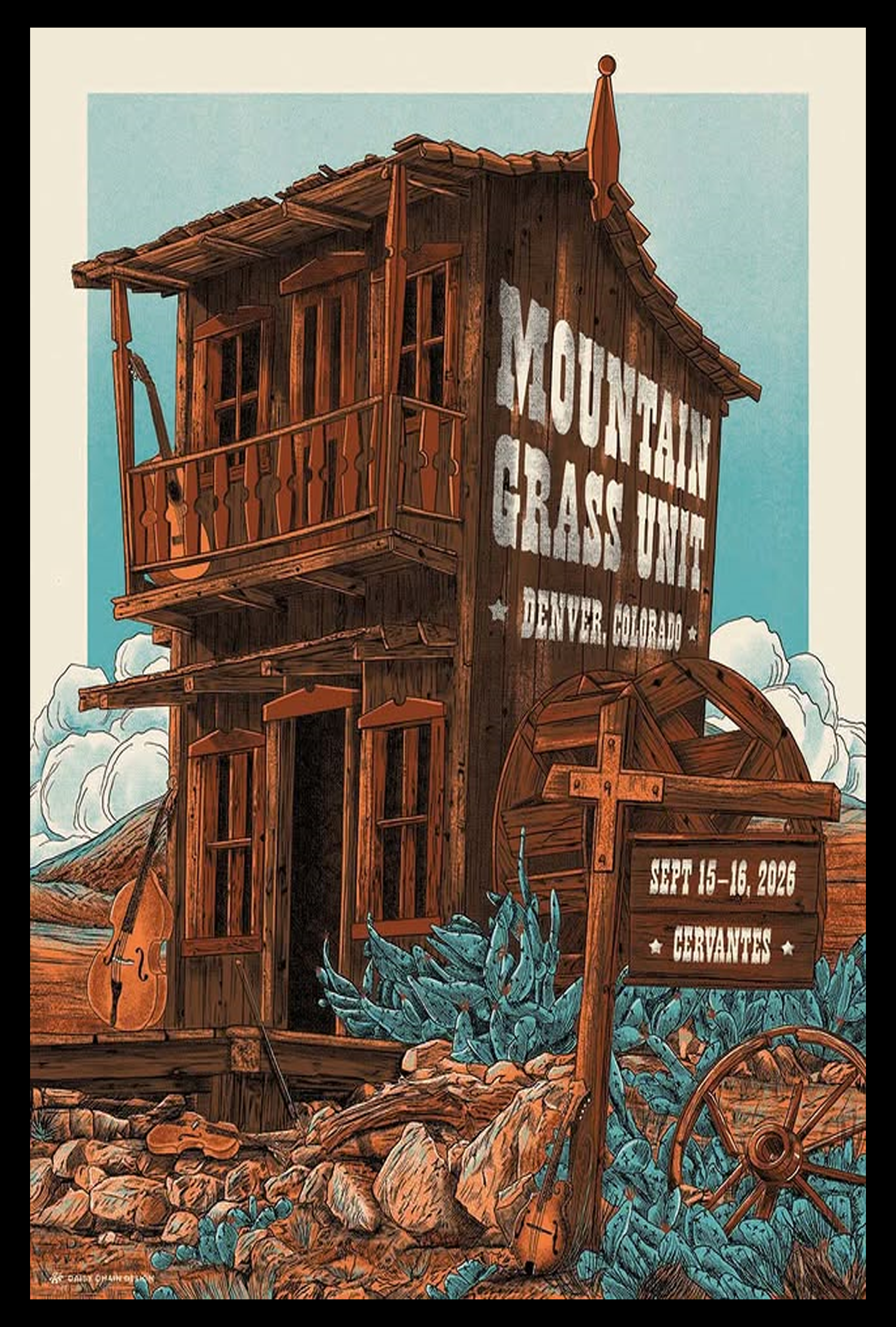 Mountain Grass Unit September 15-16 2026 Cervantes Denver Colorado Concert Poster Exclusive Merch