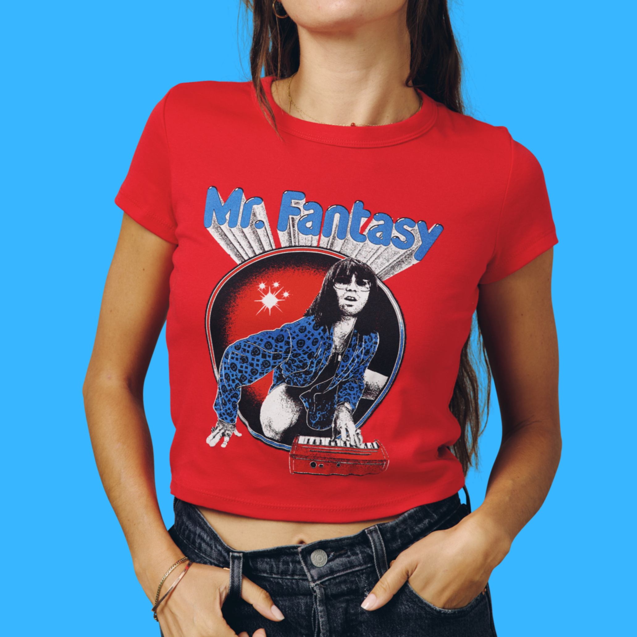 2026 Tour Mr. Fantasy Red Piano Baby Tee