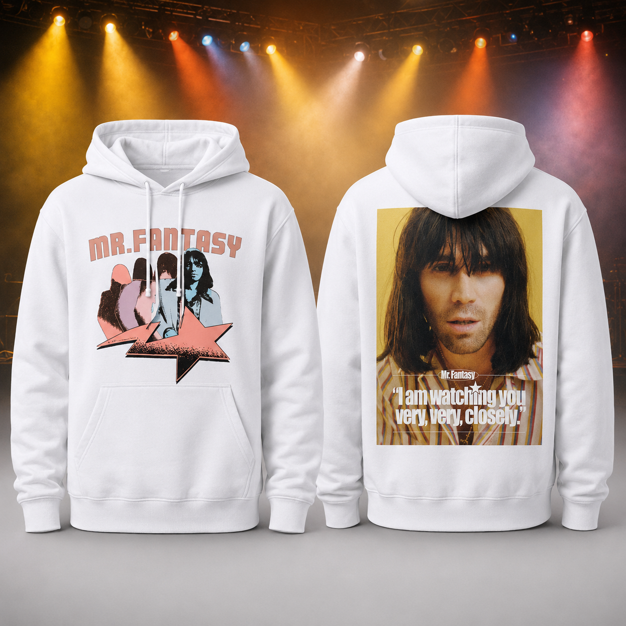 Mr Fantasy Im Watching You White Hoodie
