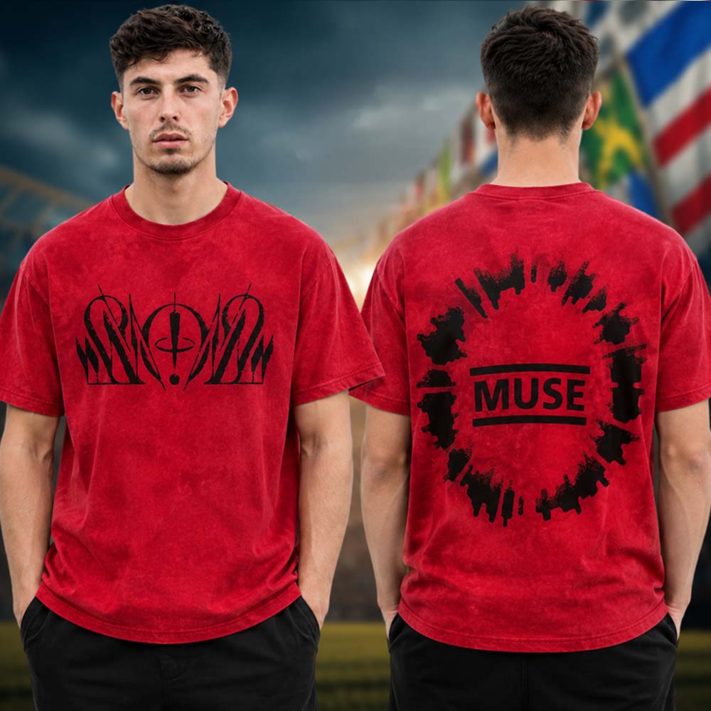 Muse Band The Wow Signal USA Tour 2026 Red Graphic Unisex T Shirt