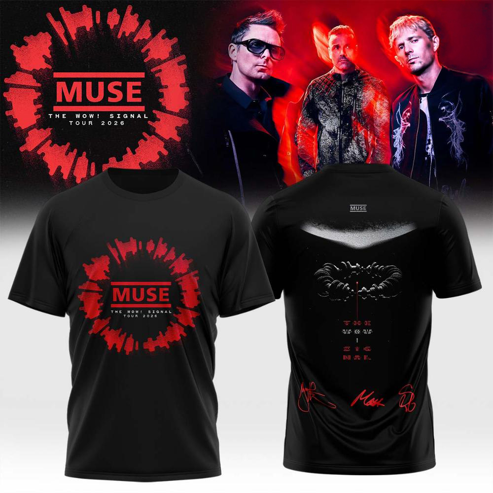 Muse Black and Red Rock Concert T Shirt