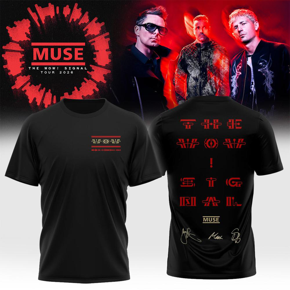 Muse Black The Wow Signal Tour T Shirt