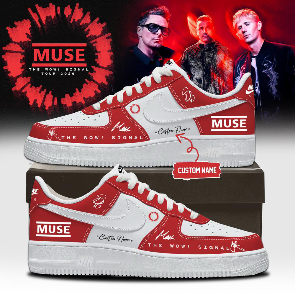 Muse Red and White Signal Tour Sneakers