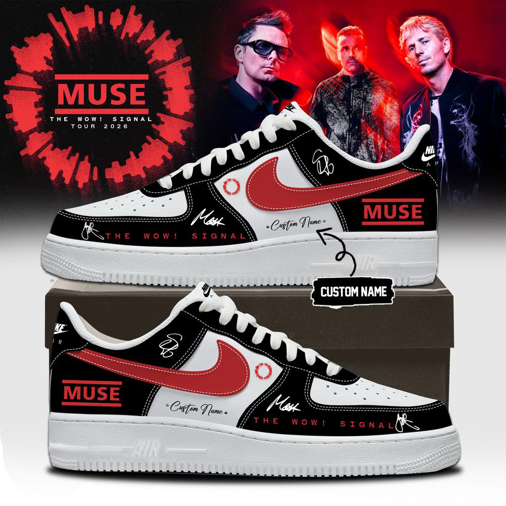 Muse The Wow Signal Black and Red Tour Sneakers