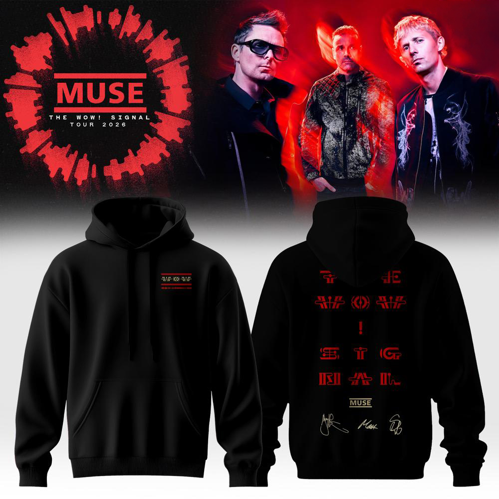 Muse The Wow Signal Tour Black Concert Hoodie 2026