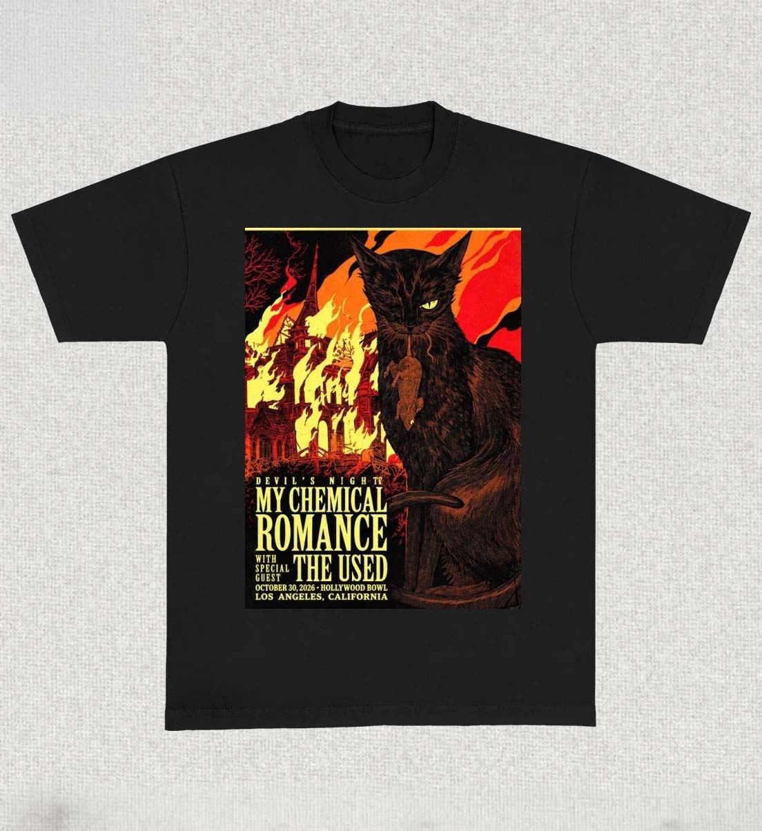My Chemical Romance Devil Night Event Poster At Hollywood Bowl In Los Angeles CA On October 30 2026 TShirt