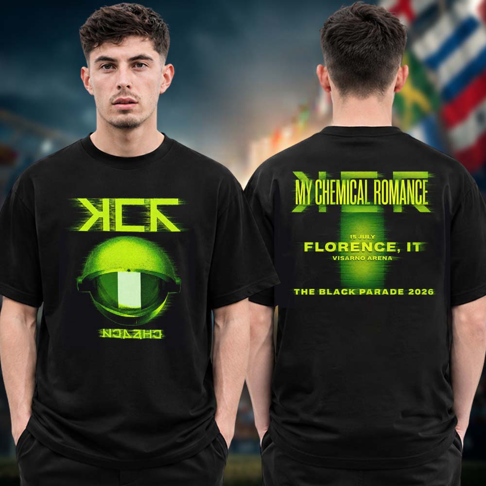 My Chemical Romance Firenze IT Exclusive Event Tee The Black Parade Tour 2026 At Visarno Arena In Firenze IT On July 15 2026 Green Light Two Sided Unisex T Shirt