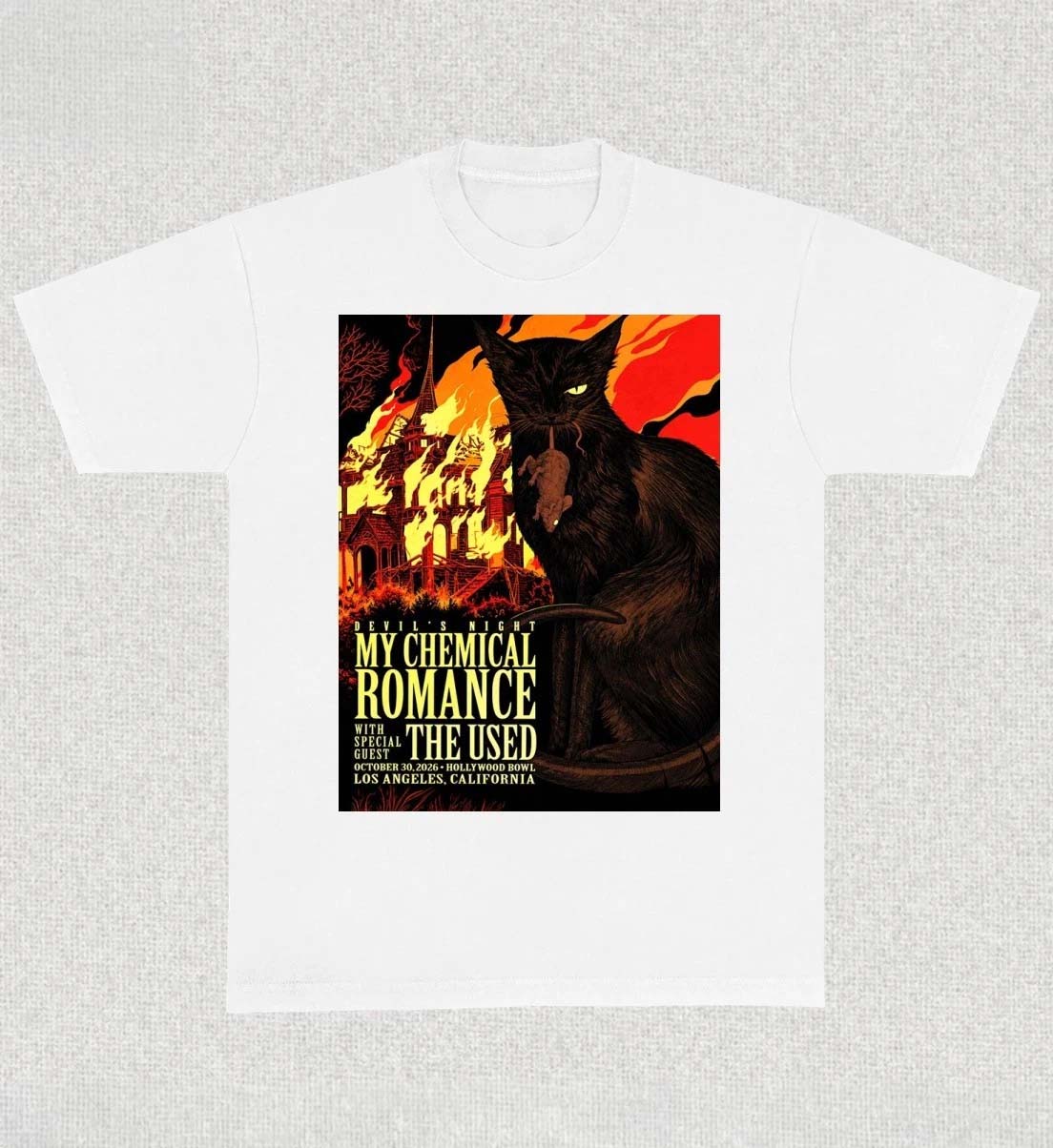 My Chemical Romance Los Angeles CA Night 4 Event Poster 2026 Live At Hollywood Bowl October 30 2026 TShirt