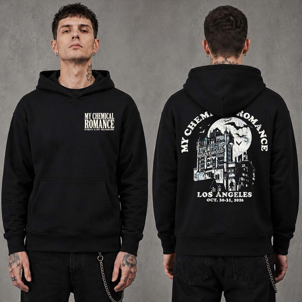 My Chemical Romance Los Angeles CA Week 2 Merch 2026 Hollywood Bowl October 30 31 2026 Dark Castle Hoodie