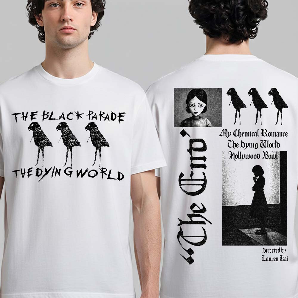 My Chemical Romance Los Angeles CA Week 2 Merch Tee 2026 Hollywood Bowl Oct 30 31 2026 Prelude To The End White TShirt
