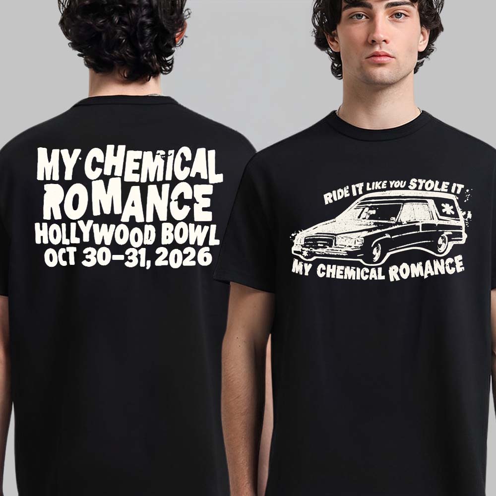 My Chemical Romance Los Angeles CA Week 2 Merch Tee 2026 Hollywood Bowl October 30 31 2026 Car TShirt
