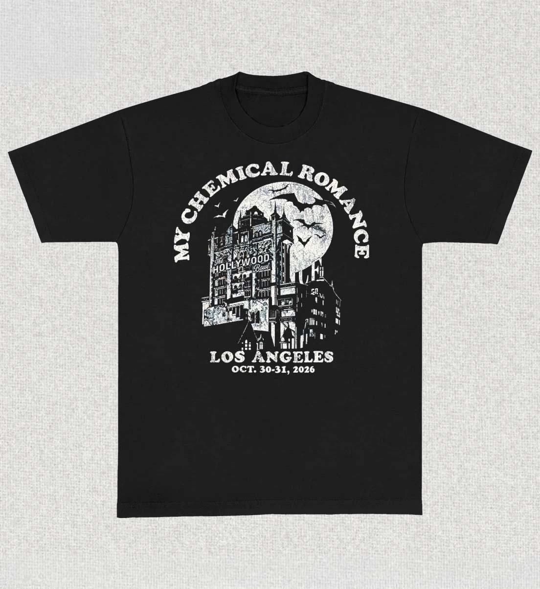 My Chemical Romance Los Angeles CA Week 2 Merch Tee 2026 Live At Hollywood Bowl October 30 31 2026 Dark Castle TShirt