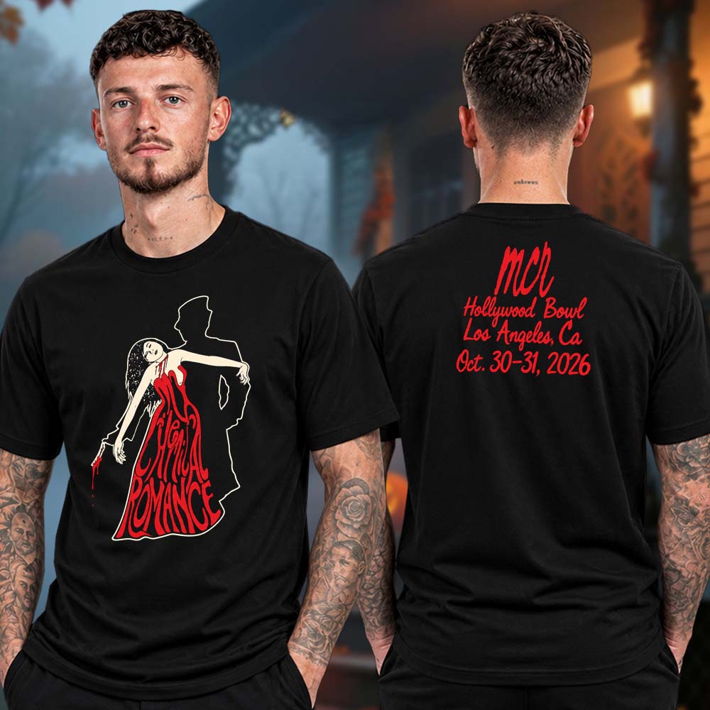 My Chemical Romance Merch Halloween Devil Night At Hollywood Bowl In Los Angeles CA On October 30 31 2026 Dancing Two Sided Unisex TShirt